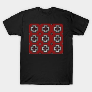 Simple Aztec Red Cross T-Shirt